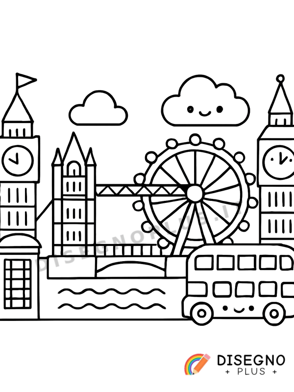 Disegno Londra da colorare