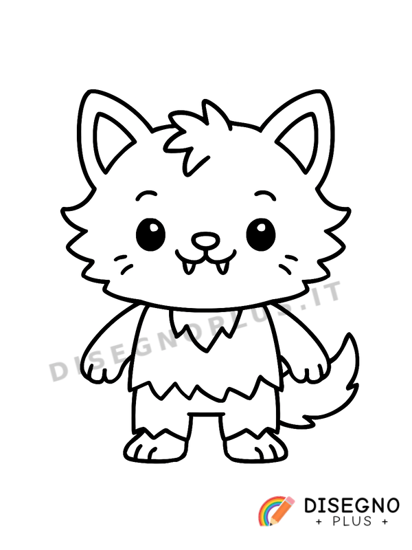 Disegno Lupo mannaro sotto la luna piena ululante   da stampare e colorare