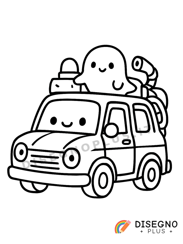 Disegno Macchina acchiappafantasmi da colorare