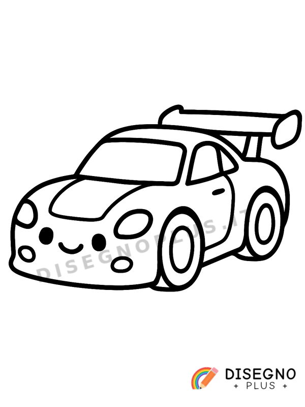 Disegno Macchina da corsa con alettone   da stampare e colorare
