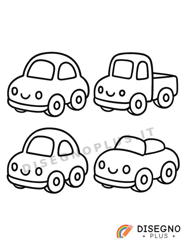 Disegno Macchinine giocattolo da colorare