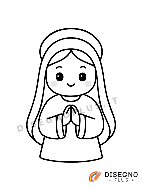 Disegno Madonnina da colorare