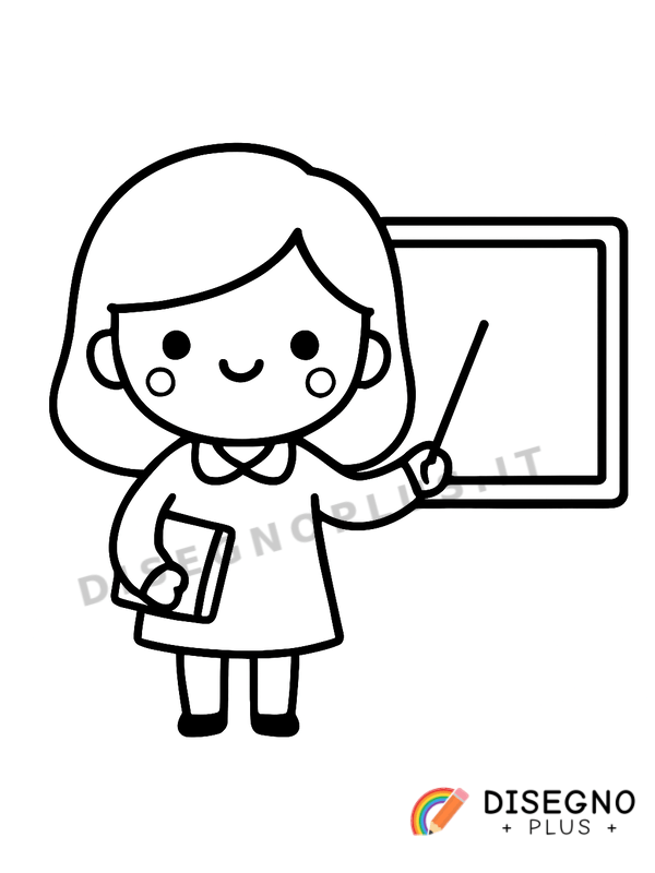 Disegno Maestra da colorare