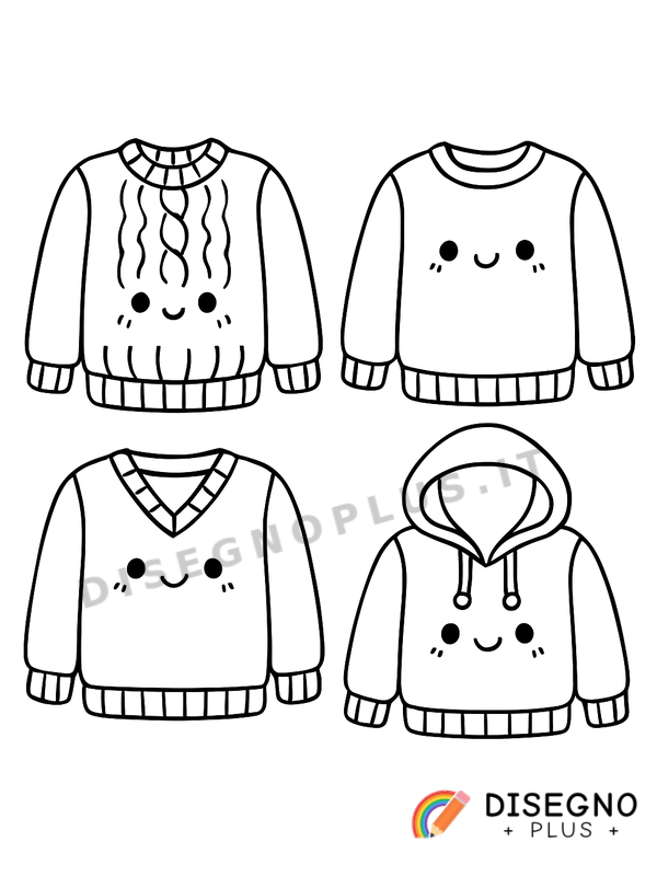 Disegno Maglioni di lana da colorare