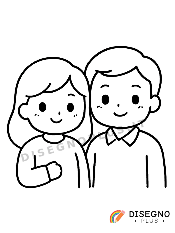 Disegno Mamma e papà da colorare