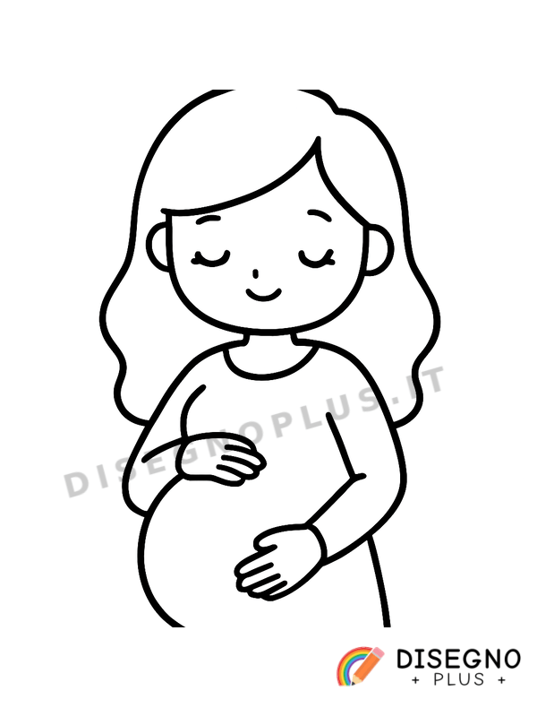 Disegno Mamma incinta da colorare