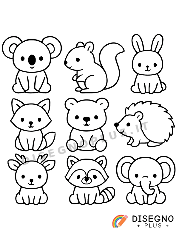 Disegno Mammiferi terrestri in cammino silenzioso   da stampare e colorare