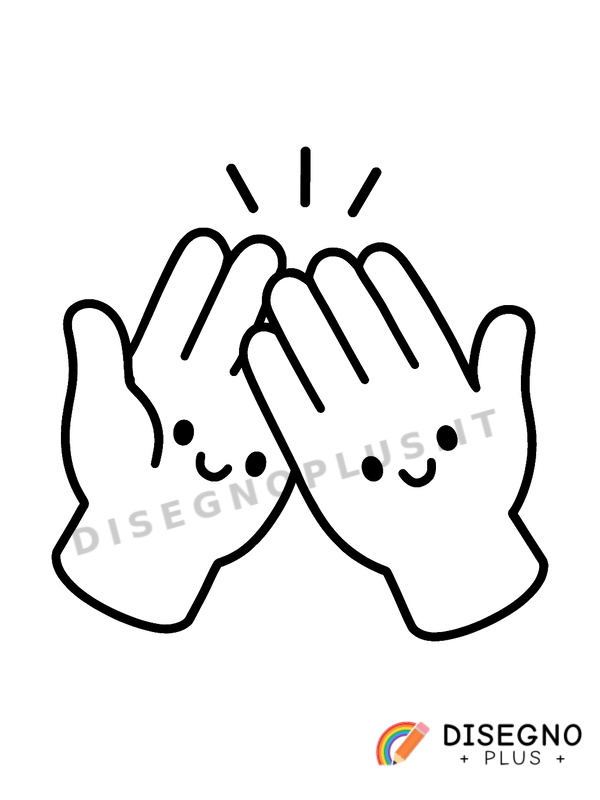 Disegno Mani che applaudono da colorare