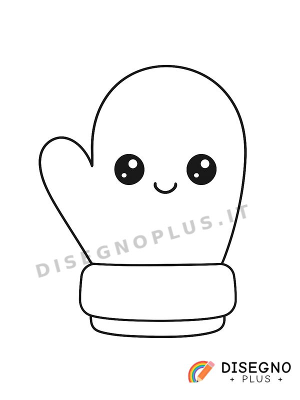 Disegno Manopola senza dita per freddo   da stampare e colorare