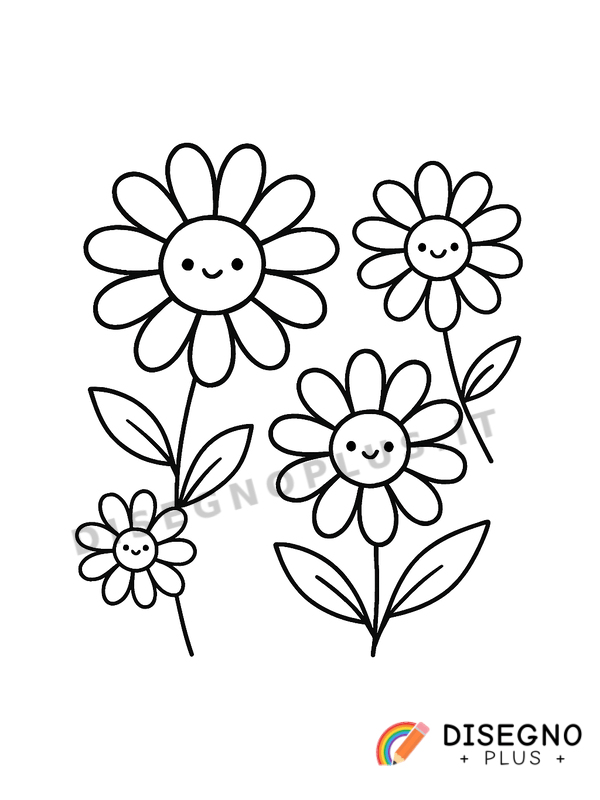 Disegno Margherite gialle da colorare