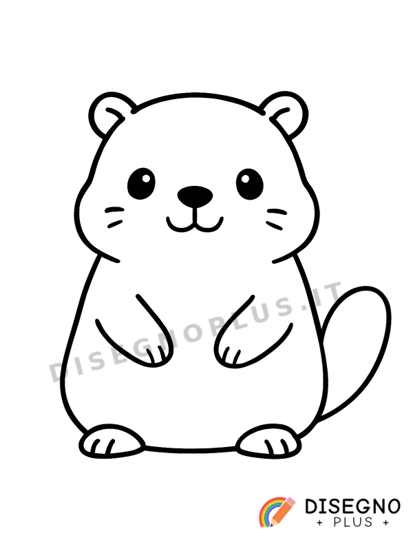 Disegno Marmotta da colorare