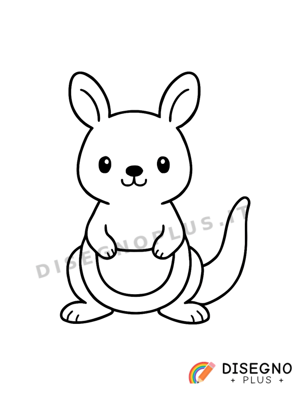 Disegno Marsupiale simpatico con zampette morbide   da stampare e colorare