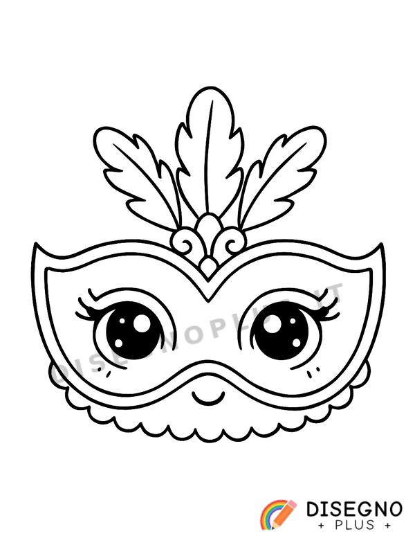 Disegno Maschera veneziana da colorare