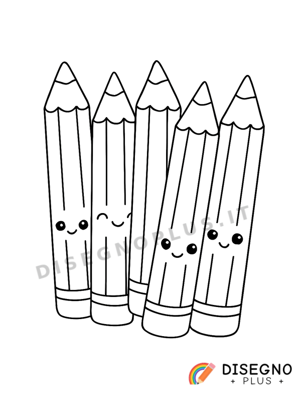 Disegno Matite colorate in astuccio   da stampare e colorare