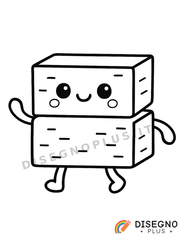 Disegno Mattoni rossi da colorare