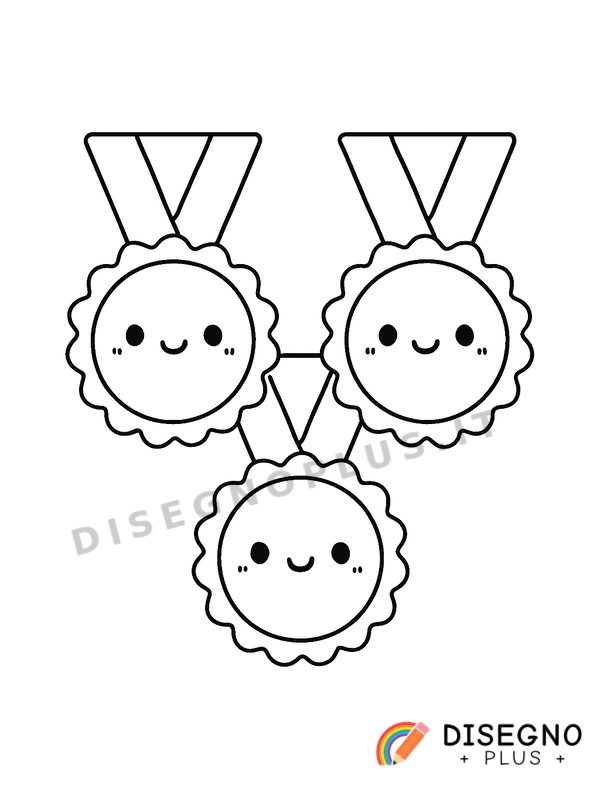 Disegno Medaglie d’oro da colorare