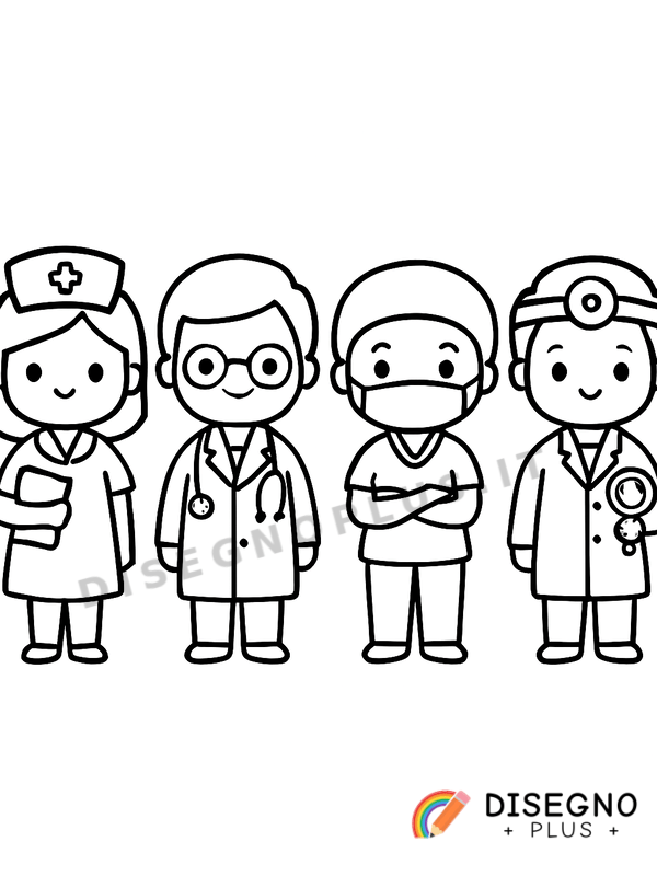 Disegno Medici specialisti da colorare