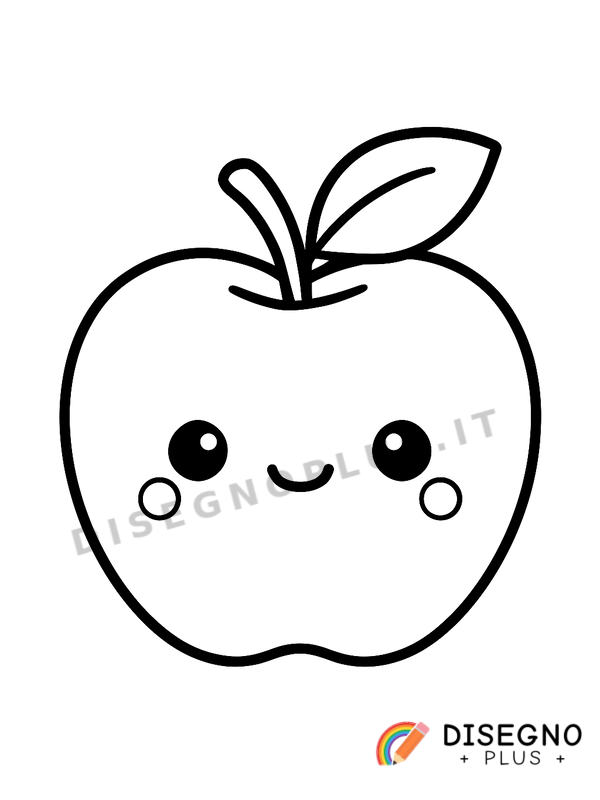 Disegno Mela da colorare