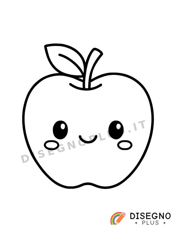 Disegno Mele rosse da colorare