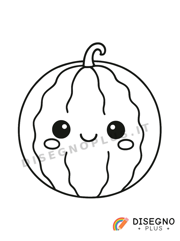 Disegno Melone tagliato a fette fresche   da stampare e colorare
