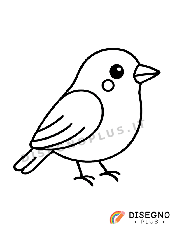 Disegno Merlo da colorare