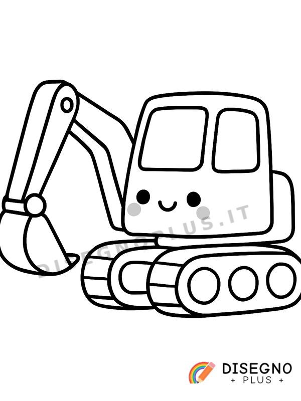 Disegno Mezzo di costruzione in azione   da stampare e colorare