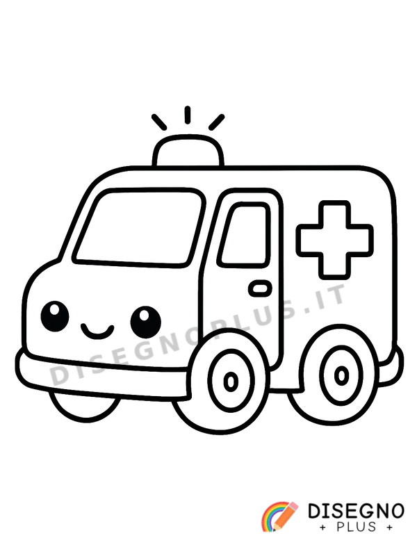 Disegno Mezzo di soccorso da colorare