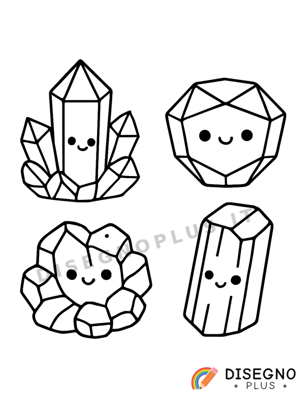 Disegno Minerali preziosi da colorare