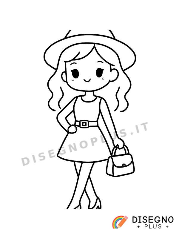 Disegno Modella da colorare