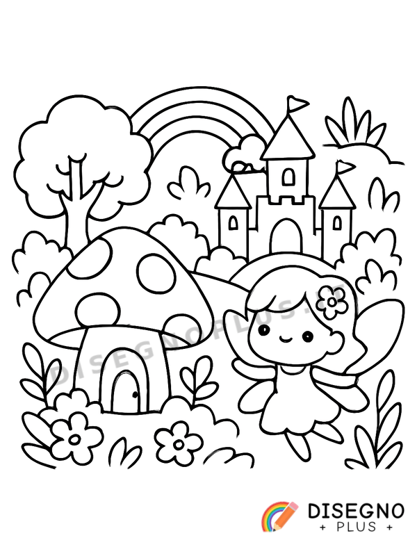 Disegno Mondo fatato da colorare