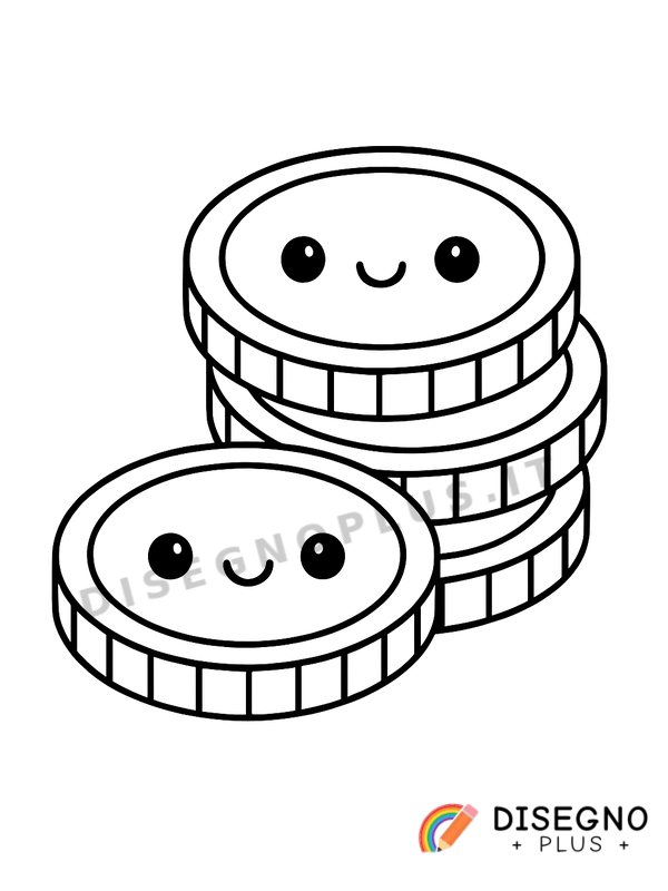 Disegno Monete d’oro da colorare