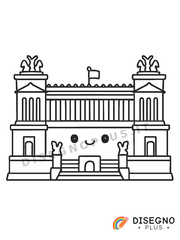 Disegno Monumento di Roma da colorare