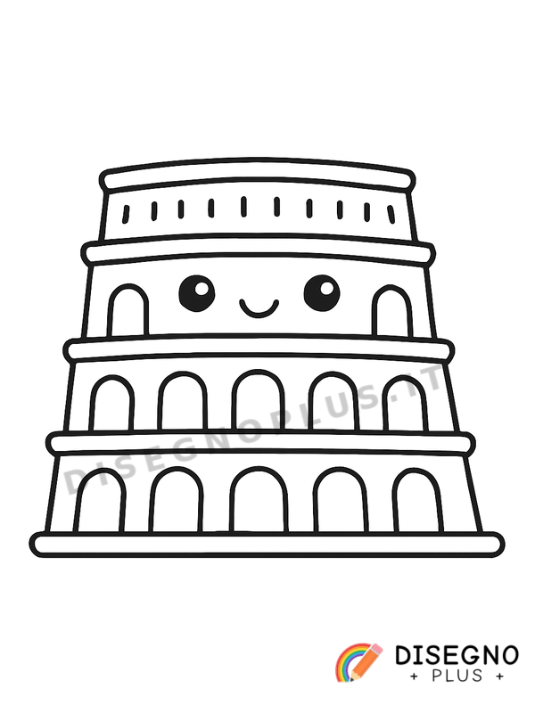 Disegno Monumento italiano da colorare