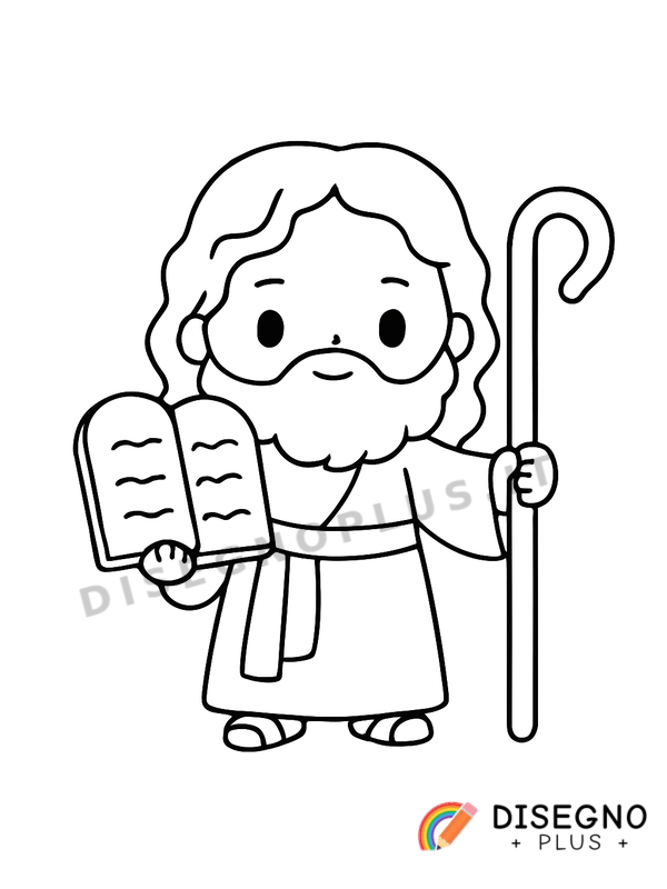 Disegno Mosè da colorare