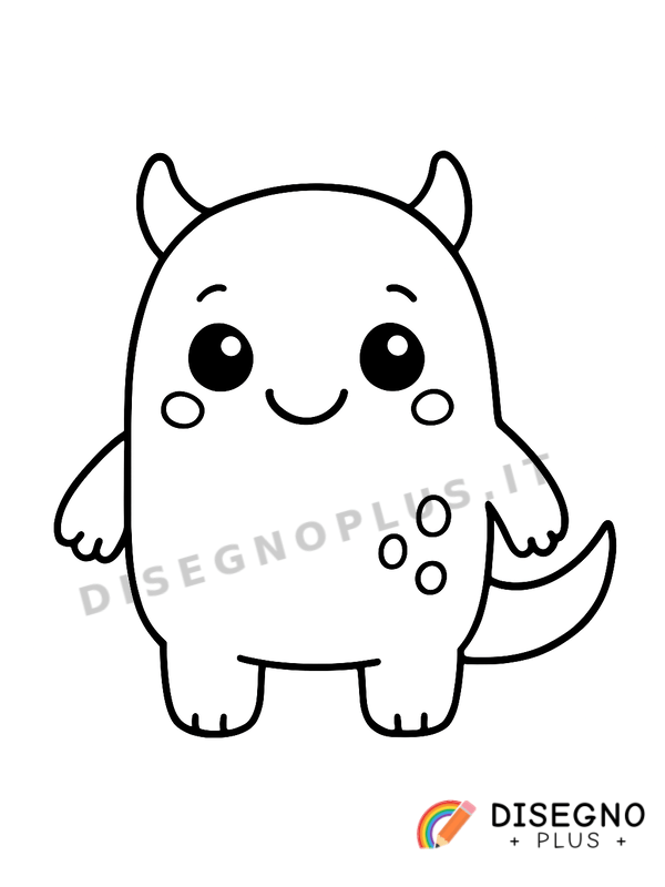 Disegno Mostro peloso con un unico occhio gigante   da stampare e colorare