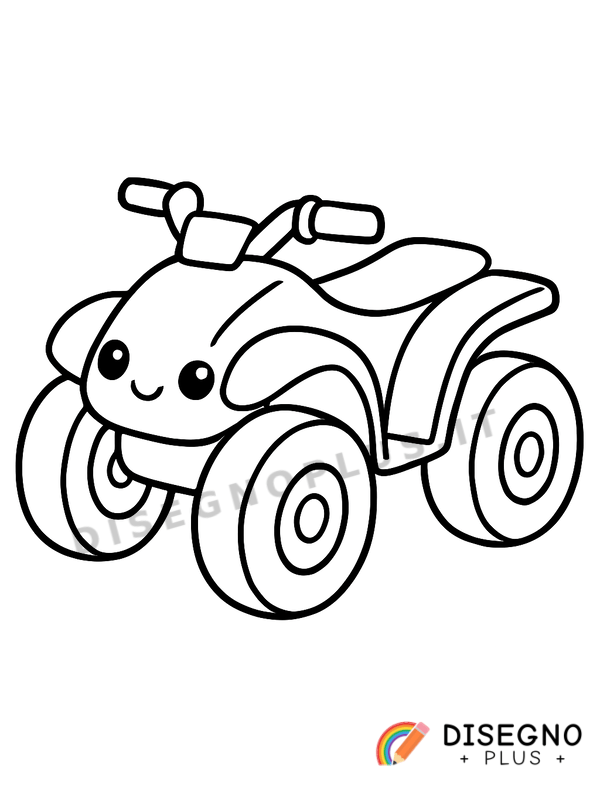 Disegno Moto a quattro ruote su sterrato   da stampare e colorare