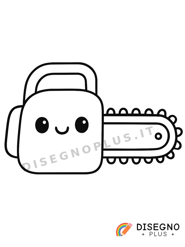 Disegno Motosega da colorare