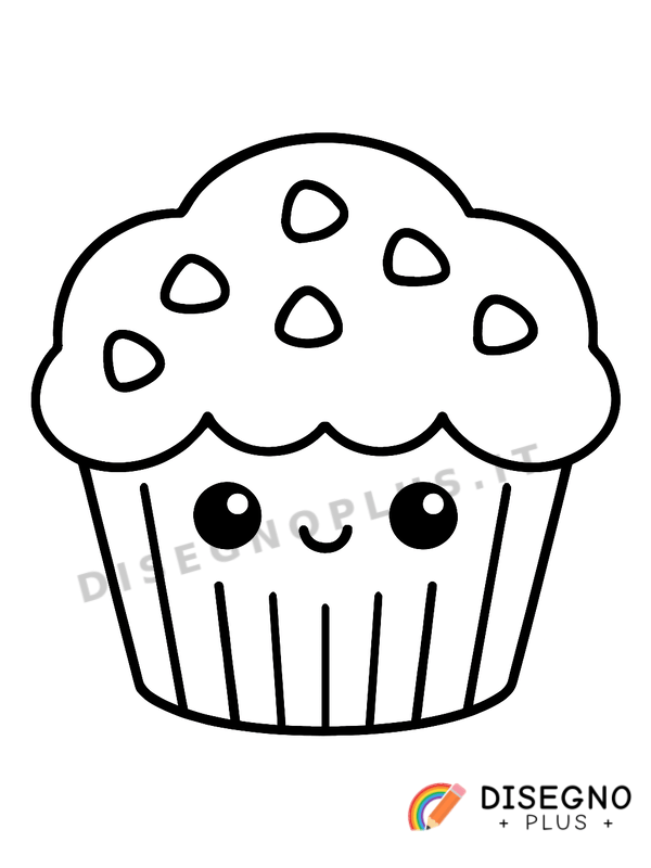 Disegno Muffin al cioccolato da colorare
