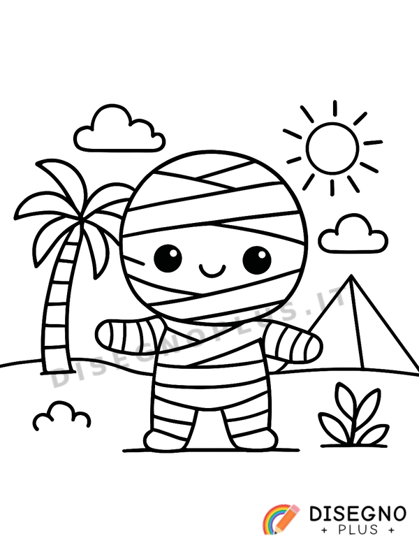 Disegno Mummia da colorare