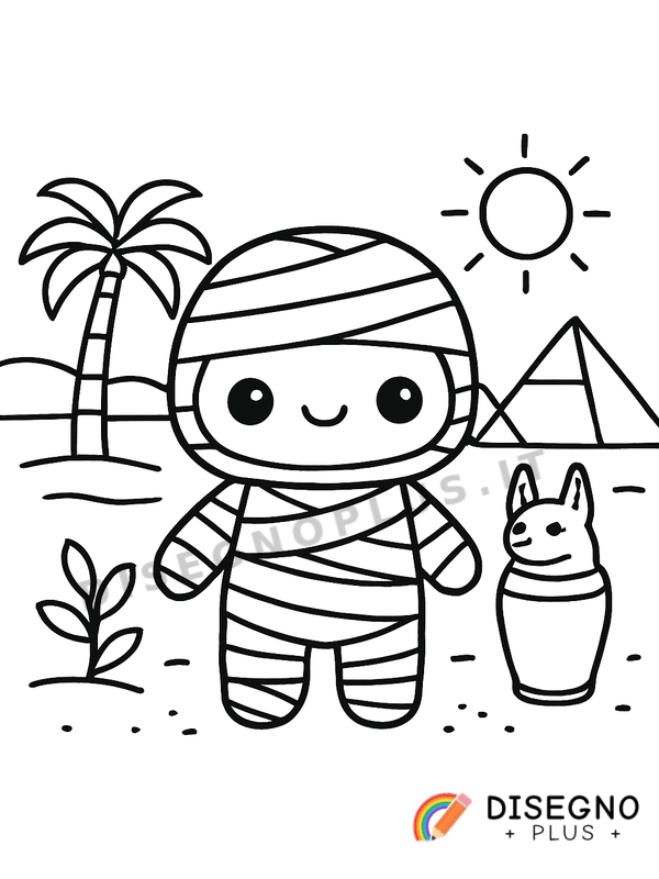 Disegno Mummie egizie da colorare