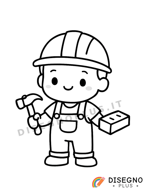 Disegno Muratore da colorare