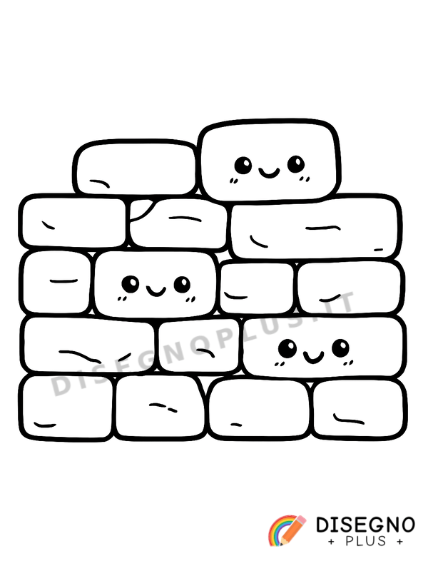 Disegno Muri di pietra da colorare