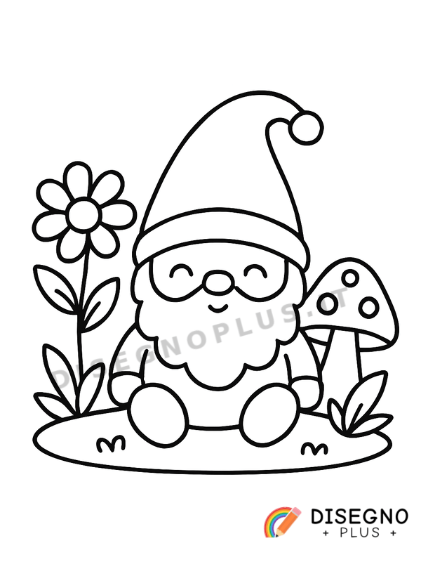Disegno Nani da giardino da colorare