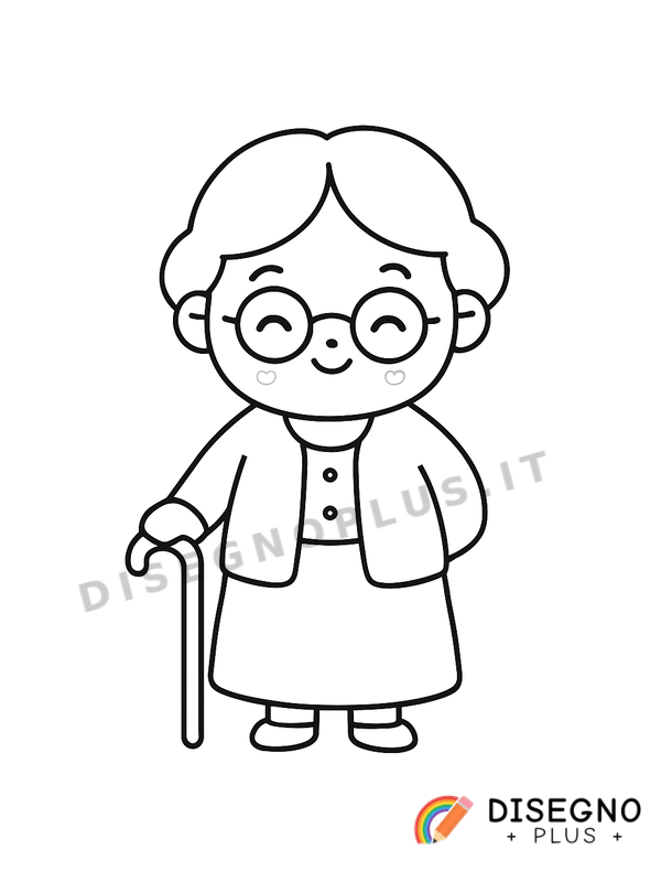 Disegno Nanna da colorare