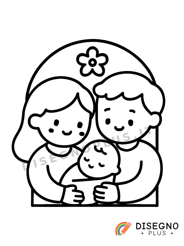 Disegno Nascita da colorare