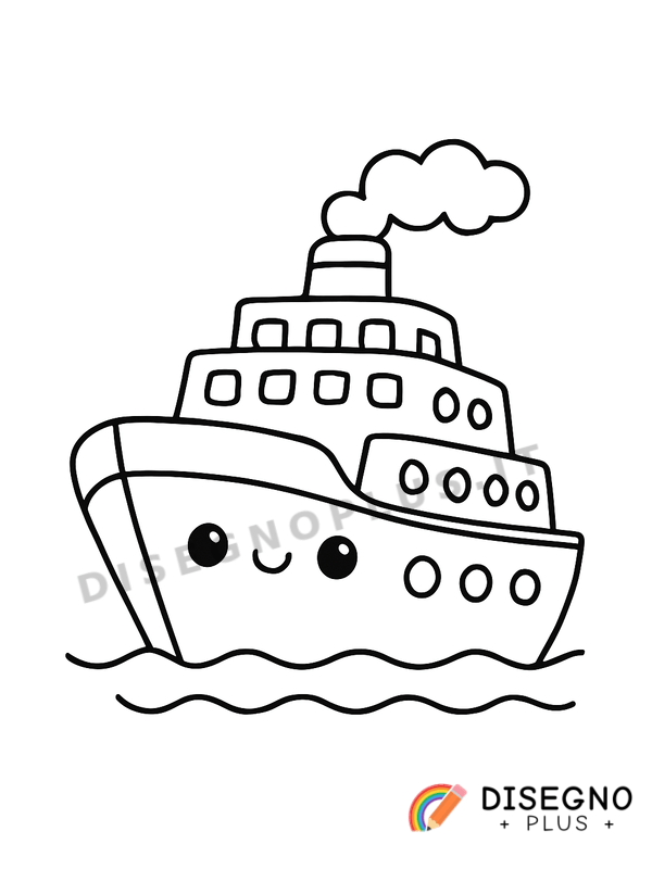 Disegno Nave da crociera da colorare