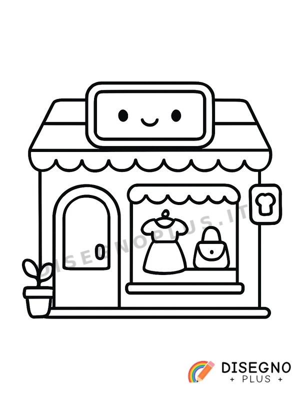 Disegno Negozi di abbigliamento da colorare