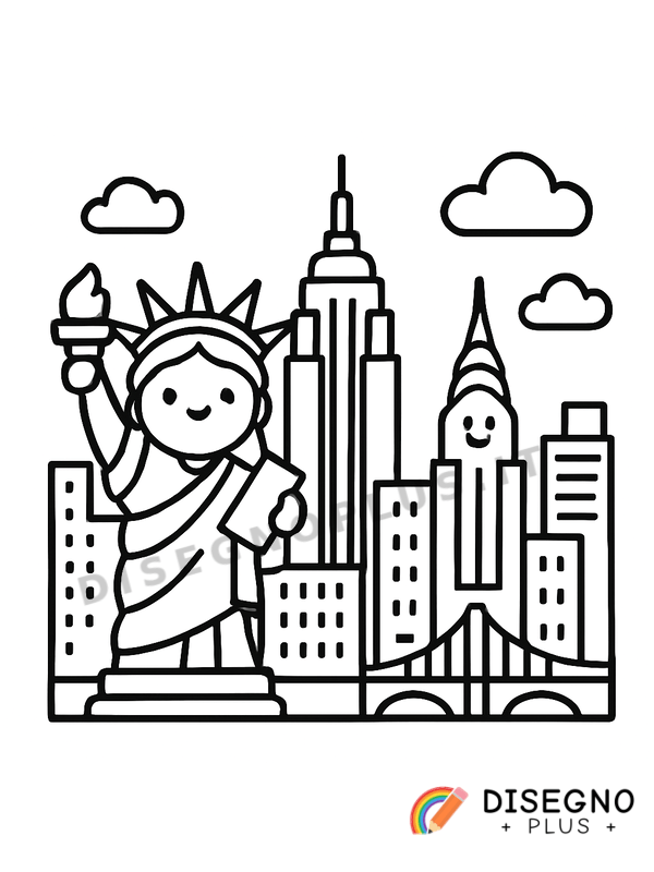 Disegno New York da colorare