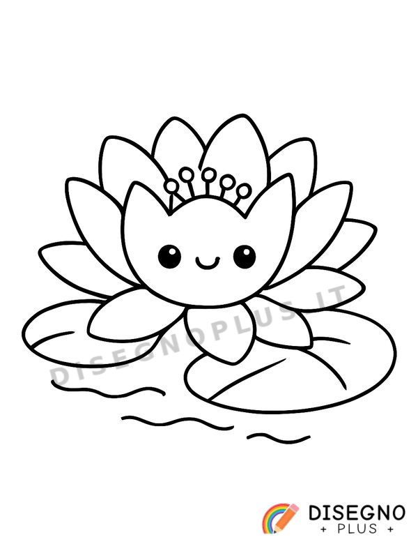 Disegno Ninfea da colorare