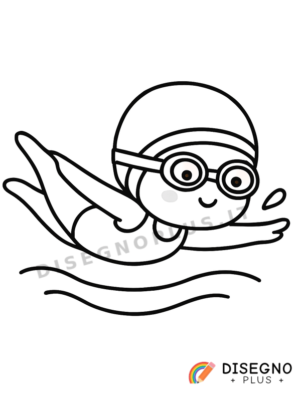 Disegno Nuotatore da colorare